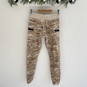 mens ASRV Dune Camo Zip Pocket Drawstring Ankle Cuffed Joggers Size S